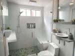 Hominter Pebble Porcelain Mosaic Glossy Mixed Aqua, Cream & Coffee Glazed Ceramic Tile for Bathroom, Shower Floor, Accent Wall, Spa Decor (3x12 Sample)