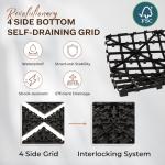 IDZO Wood Plastic Composite Deck Tiles Set of 10, Sustainable FSC Composite Decking Resist Rust, Water, Weather, Easy to DIY & Maintain, Ideal for Patios, Balconies, Rooftops, Decks - Grey