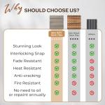 IDZO Wood Plastic Composite Deck Tiles Set of 10, Sustainable FSC Composite Decking Resist Rust, Water, Weather, Easy to DIY & Maintain, Ideal for Patios, Balconies, Rooftops, Decks - Grey