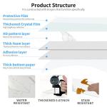 TUOKING 32-Pieces Marble Subway Tile Peel and Stick 4"x 8" White Stone Composite Waterproof Backsplash Wall Tiles for Kitchen, Bathroom, Fireplace(SJM-01-32PCS)