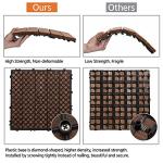 Yaheetech 55pcs Patio Deck Tiles Interlocking Wood Composite Deck Wooden Flooring Deck Tiles 12 x 12in Fir Wood Indoor&Outdoor, Brown