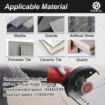 Mini Diamond Engraving Saw Blade - FOCSTOL 5pcs 2 Inch(50mm) Cutting Disc with 1pc 5/8''-11 Thread Flange for Marble Granite Artificial Stone Porcelain Tile Ceramic