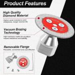 Mini Diamond Engraving Saw Blade - FOCSTOL 5pcs 2 Inch(50mm) Cutting Disc with 1pc 5/8''-11 Thread Flange for Marble Granite Artificial Stone Porcelain Tile Ceramic