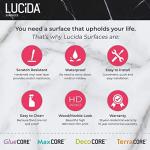 LUCiDA SURFACES Luxury Vinyl Flooring Tiles-Interlocking Flooring for DIY Installation-Sample Stone-Look Plank-Gauged Slate-TerraCore-6 inch x 12 inch, Single Sample Tile