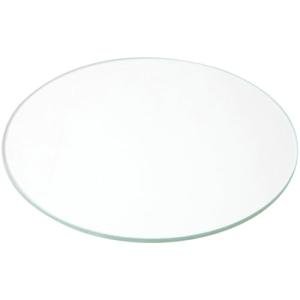 Plymor 6" Round, 3mm Thick Non-Beveled Clear Glass Circle, Pack of 2
