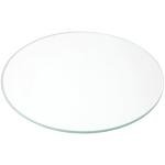Plymor 6" Round, 3mm Thick Non-Beveled Clear Glass Circle, Pack of 2