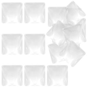 Hitefu 44PCS Square Glass Cabochons, Flat Back Clear Transparent Dome Tiles, Transparent Glass Gems for Photo Pendant Jewelry Making, 25x25mm