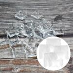 Hitefu 44PCS Square Glass Cabochons, Flat Back Clear Transparent Dome Tiles, Transparent Glass Gems for Photo Pendant Jewelry Making, 25x25mm