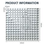 Geetery 10 Sheets 12 x 12 Inches Mirror Glass Mosaic Tile Crystal Diamond Tile for Kitchen Backsplash Bathroom Wall Pool DIY