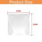 Hitefu 44PCS Square Glass Cabochons, Flat Back Clear Transparent Dome Tiles, Transparent Glass Gems for Photo Pendant Jewelry Making, 25x25mm