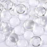 Hicarer 220 Pcs Clear Glass Cabochons Round Transparent Glass Cabochon Dome Tiles for DIY Crafts, Necklace Pendant and Jewelry Making(12 mm)