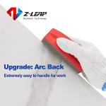 Z-LEAP Diamond Hand Polishing Pads Arc Shape Back for Ceramic Porcelain Tile Glass Jade Stone Granite Marble Concrete Grit Mix 4Pcs