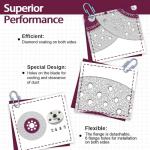 QUEFORET 4-1/2 Inch (115mm) Diamond Cutting Grinding Disc - Saw Blade for Cutting and Polishing Granite Marble Concrete Porcelain Tile, 5/8-11 Flange for Angle Grinder