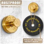 Fenas Suction Cup Hooks for Shower No-Drill Bathroom Hooks for Towels, Robes, Loofah Mountable on Bathroom Walls, Kitchen, Glass, Mirrors, Tile and Smooth,Non-Porous Surfaces (2 Pack, Brushed Gold)