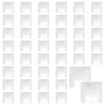 Hitefu 44PCS Square Glass Cabochons, Flat Back Clear Transparent Dome Tiles, Transparent Glass Gems for Photo Pendant Jewelry Making, 25x25mm