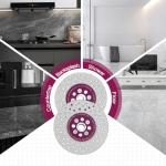 QUEFORET 4-1/2 Inch (115mm) Diamond Cutting Grinding Disc - Saw Blade for Cutting and Polishing Granite Marble Concrete Porcelain Tile, 5/8-11 Flange for Angle Grinder