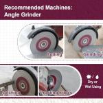 QUEFORET 4-1/2 Inch (115mm) Diamond Cutting Grinding Disc - Saw Blade for Cutting and Polishing Granite Marble Concrete Porcelain Tile, 5/8-11 Flange for Angle Grinder