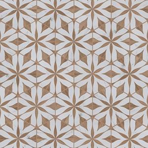 Llama Flower Loire Noce 8-5/8" x 9-7/8" Porcelain Floor and Wall Tile