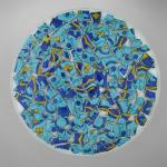 Yuvori 1.1 lbs Modern Abstract Geometric Irregular Porcelain Mosaic Tiles, DIY Handmade, Bathroom, Living Room, Kitchen Backsplash, Outdoor (04, Small)