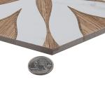 Llama Flower Loire Noce 8-5/8" x 9-7/8" Porcelain Floor and Wall Tile