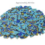 Yuvori 1.1 lbs Modern Abstract Geometric Irregular Porcelain Mosaic Tiles, DIY Handmade, Bathroom, Living Room, Kitchen Backsplash, Outdoor (04, Small)