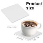 kukmakri 48 PCS Square Blank Ceramic Coasters - 4 x 4 Inch Unglazed Ceramic Coasters with Cork Backing Pads, Artistic Tile Coasters for DIY, Mosaics, & Crafts