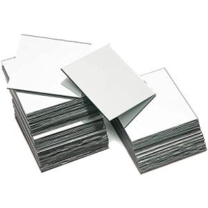Bright Creations Mini Mirror Tiles - 3 in Square Silver Glass 50-Pack - Adhesive Mirror Tiles for DIY Crafts & Mosaic Art - Stick-On Wall Decor