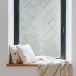 Gila® Glass Scenes Frosted Tiles Decorative Window Film DIY Static Cling, 3ft x 6.5ft (36in x 78in) (19.5 sq ft)