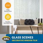 Gila® Glass Scenes Frosted Tiles Decorative Window Film DIY Static Cling, 3ft x 6.5ft (36in x 78in) (19.5 sq ft)