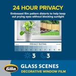 Gila® Glass Scenes Frosted Tiles Decorative Window Film DIY Static Cling, 3ft x 6.5ft (36in x 78in) (19.5 sq ft)