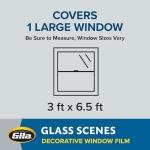 Gila® Glass Scenes Frosted Tiles Decorative Window Film DIY Static Cling, 3ft x 6.5ft (36in x 78in) (19.5 sq ft)