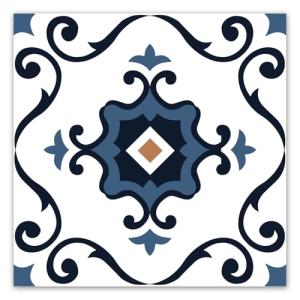 WOWSTAR 30-Pack Peel and Stick Floor Tiles, 12 x 12in Vinyl Flooring Tiles, Self-Adhesive Waterproof Flooring Planks for Kitchen, Dining Room, Bedrooms, 30 Sq. Ft - Blue Flower Texture