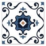 WOWSTAR 30-Pack Peel and Stick Floor Tiles, 12 x 12in Vinyl Flooring Tiles, Self-Adhesive Waterproof Flooring Planks for Kitchen, Dining Room, Bedrooms, 30 Sq. Ft - Blue Flower Texture