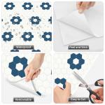 MORCART 20 Pack Peel and Stick Floor Tile, Removable Vinyl Flooring Waterproof 7.87" x 7.87" DIY Flooring for Bathroom, Kitchen, Fireplace, Pet House, Stairs, Bedrooms, Wall White Blue