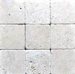 Squarefeet Depot 4x4 Tumbled Antiqued Travertine Wall & Floor Tiles (9 Pieces, 1 Sq Ft, Creamy Beige, Indoor & Outdoor)