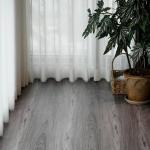 Peel and Stick Floor Tile - 11.8" X 118" Grey Vinyl Flooring Roll, Wood Grain Textured with Waterproof, Slip-Resistant - for Bathroom, Rv