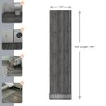 Peel and Stick Floor Tile - 11.8" X 118" Grey Vinyl Flooring Roll, Wood Grain Textured with Waterproof, Slip-Resistant - for Bathroom, Rv