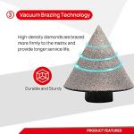 DT-DIATOOL Diamond Beveling Chamfer Bits for Granite Marble Tiles Existing Holes Diamond Hole Saw 5/8"-11 Thread Enlarging Polishing Shaping Holes of Size 1/4 Inch to 2 Inch