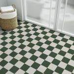 RomDeco Peel and Stick Floor Tile Waterproof, 20 Pcs Green and White Peel and Stick Flooring, 11.8in X 11.8in Easy to Install Vinyl Flooring for Bathroom Bedroom