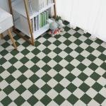 RomDeco Peel and Stick Floor Tile Waterproof, 20 Pcs Green and White Peel and Stick Flooring, 11.8in X 11.8in Easy to Install Vinyl Flooring for Bathroom Bedroom