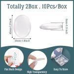 Beadthoven 20pcs Oval Clear Glass Dome Tiles - 30x40mm Cabochons for Blank Bezel Trays, Photo Cameo Pendant DIY Craft Jewelry Making