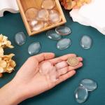 Beadthoven 20pcs Oval Clear Glass Dome Tiles - 30x40mm Cabochons for Blank Bezel Trays, Photo Cameo Pendant DIY Craft Jewelry Making
