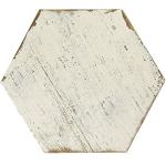 14.125" x 16.25" Provence Hexagon White Truffle Extruded Porcelain Heavy Duty Spanish Tile …