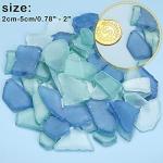 Jetec Sea Glass for Crafts Seaglass Pieces Decor Flat Frosted Sea Glass Vase Filler Crushed for Beach Wedding Party Decor Home Aquarium DIY Art Craft Supplies(Blue, White, Green)