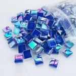550pcs Mosaic Tiles for Crafts Bulk, 1.1LB Mixed Colors Iridescent Crystal Stained Mosaic Glass Pieces for Mosaic Projects
