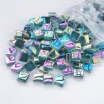 550pcs Mosaic Tiles for Crafts Bulk, 1.1LB Mixed Colors Iridescent Crystal Stained Mosaic Glass Pieces for Mosaic Projects