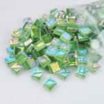 550pcs Mosaic Tiles for Crafts Bulk, 1.1LB Mixed Colors Iridescent Crystal Stained Mosaic Glass Pieces for Mosaic Projects