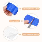 uxcell 2360Pcs Self-Adhesive Disco Tiles Sticker 5 x 5mm Mini Mosaic Mirror Tiles Square Glass Tiles for DIY Disco Ball Craft Decorations Making, Blue