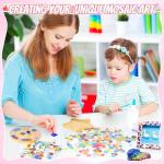 LATIIZ Glass Mosaic Tiles Crafts: Pre-Cut Waterproof Purple 300 Pieces for DIY Outdoor Home & Garden Art Projects - Decor Patio Stepping Stones Kits - Mother Gifts & Family Bonding Activities