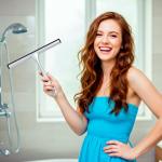 ALFLOD 2PACK Shower Squeegee for Glass Doors, Squeegee for Shower Glass，All-Purpose Tile Walls, Bathroom, Window, Glass and Car Windshield, Mirrors and Kitchen-Stainless Steel, 10 Inches, Silver